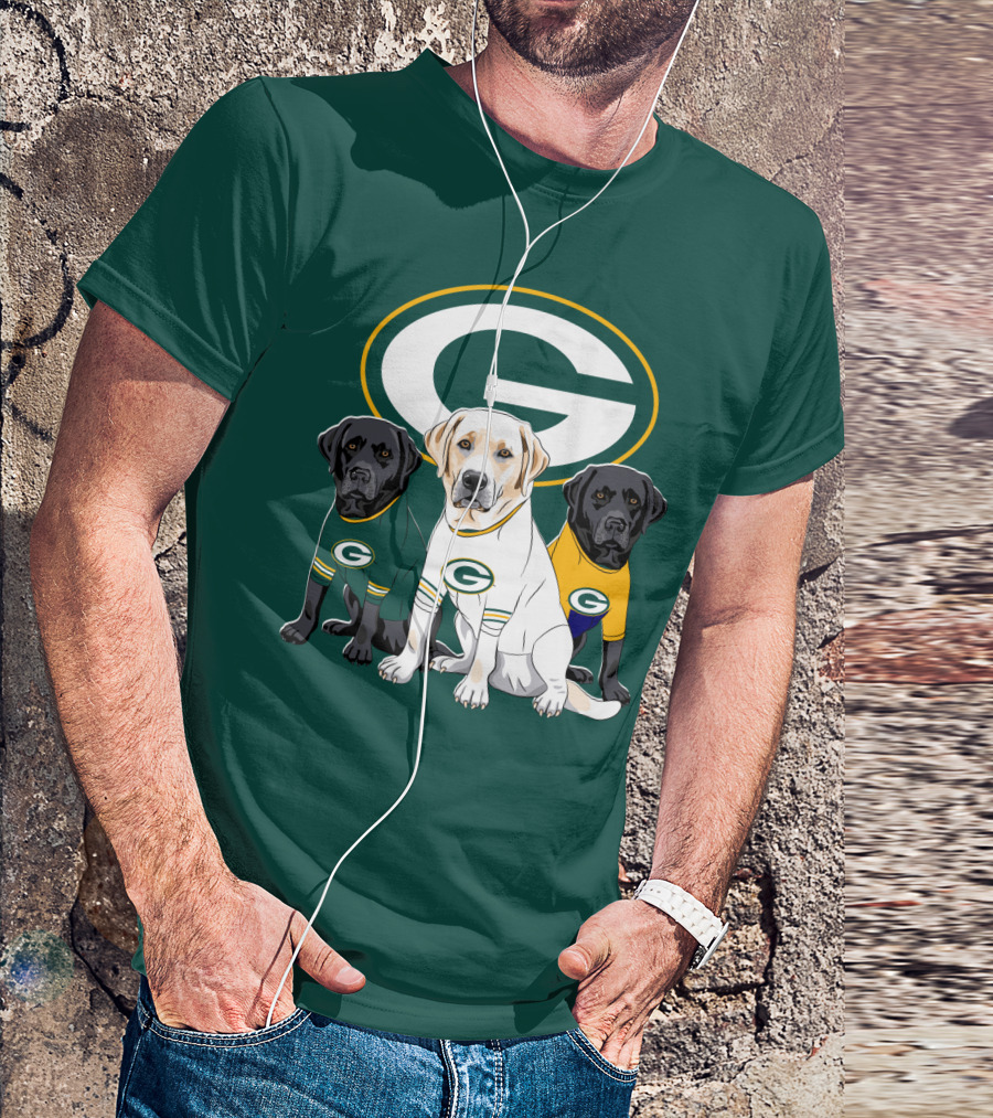 Green Bay Packers Labrador Retriever Trio T-Shirt