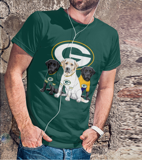 Green Bay Packers Labrador Retriever Trio T-Shirt