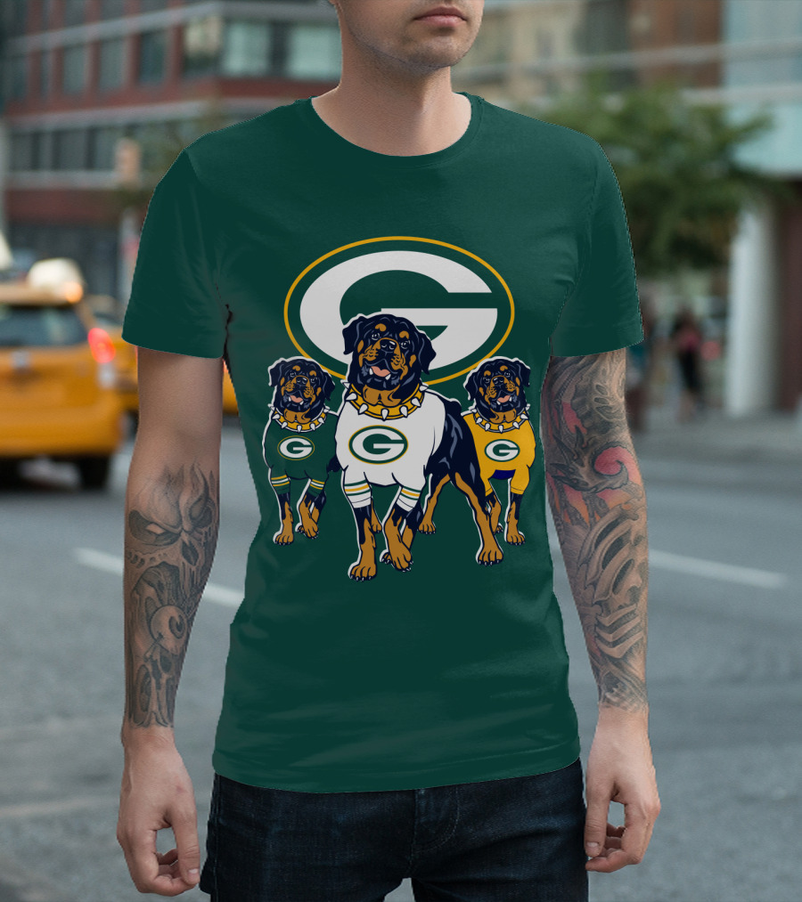 Green Bay Packers Rottweiler T-Shirt