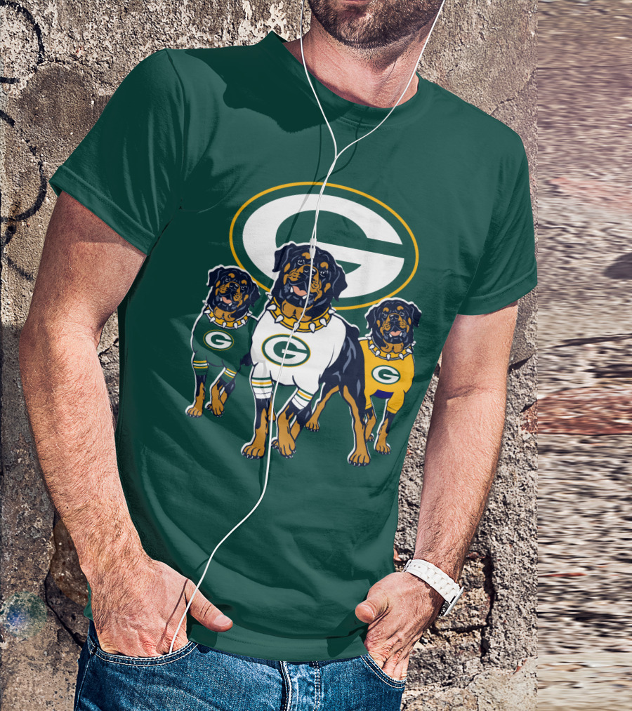 Green Bay Packers Rottweiler T-Shirt