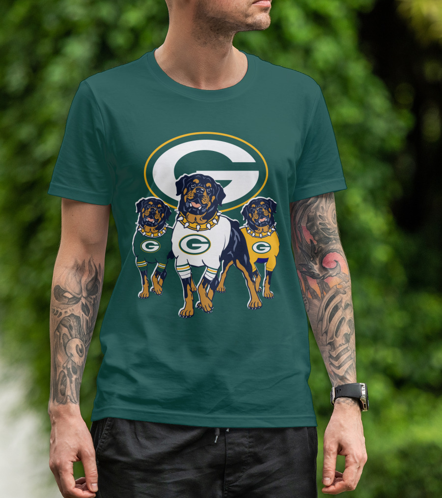 Green Bay Packers Rottweiler T-Shirt
