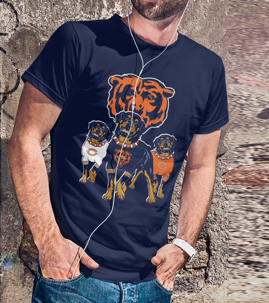 Chicago Bears Rottweiler Dog T-Shirt