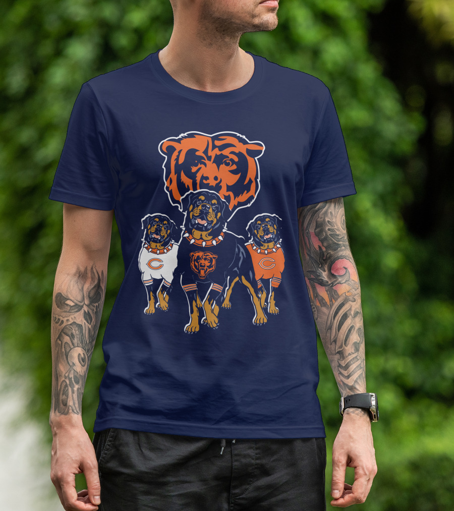 Chicago Bears Rottweiler Dog T-Shirt
