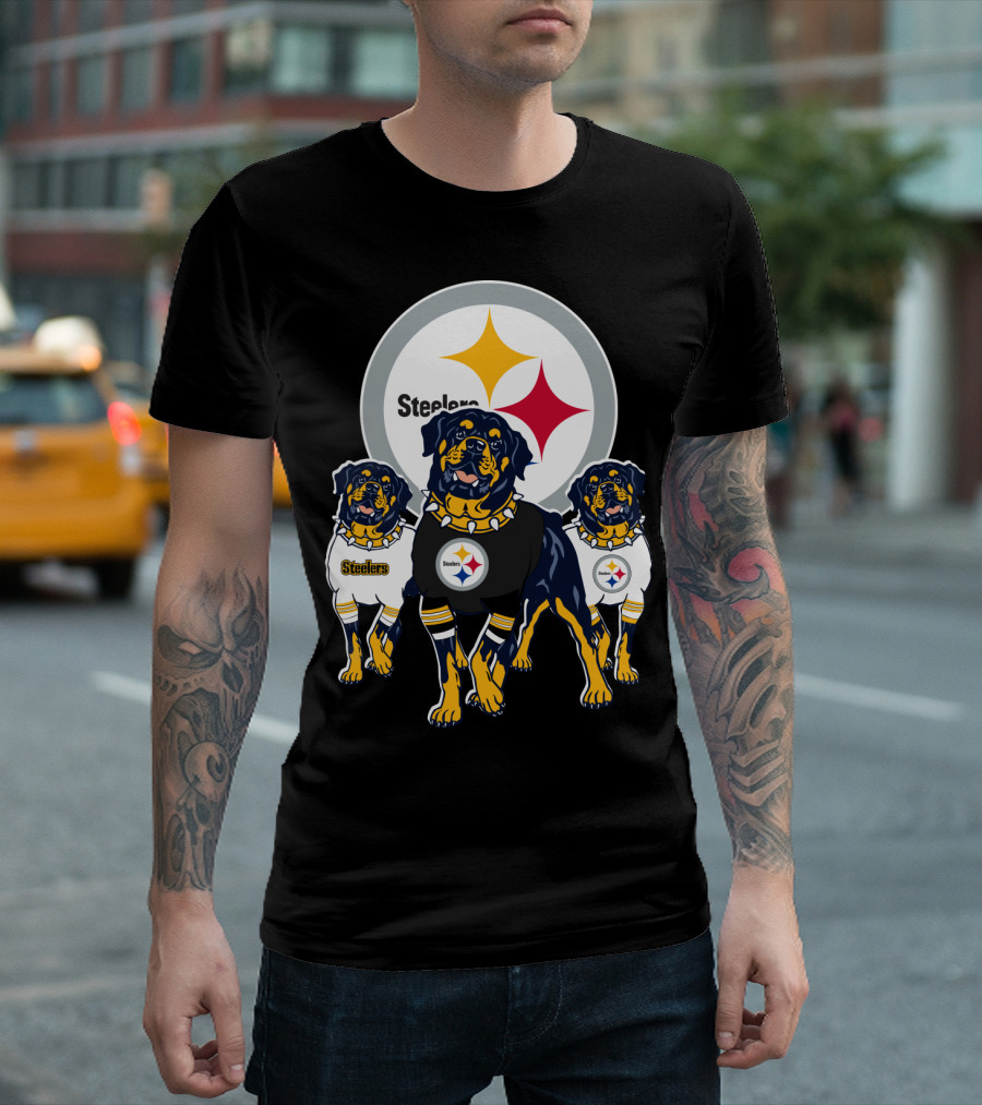 Steelers Rottweiler Trio T-Shirt