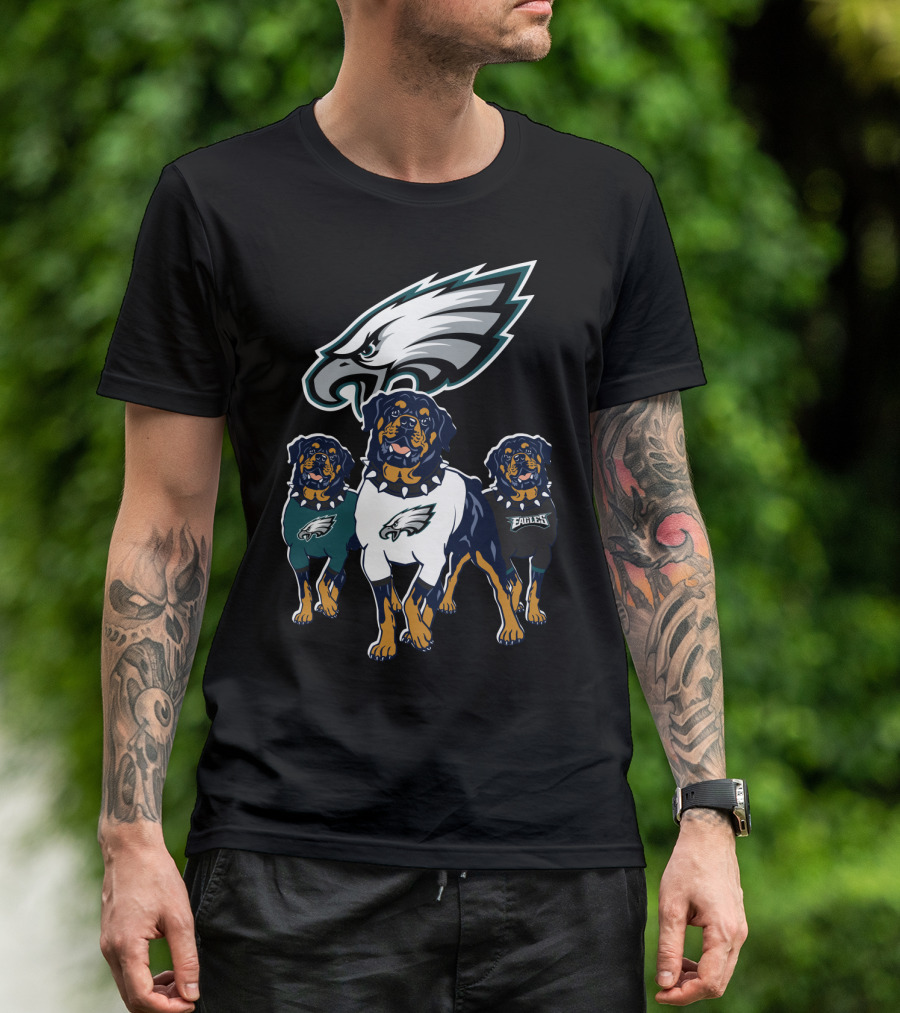Philadelphia Eagles Rottweiler Trio T-Shirt