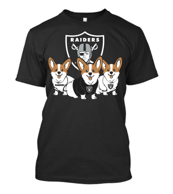 Las Vegas Raiders Corgi Dog T-Shirt