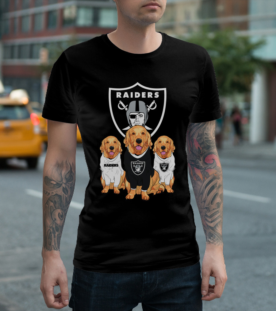 Las Vegas Raiders Golden Retrievers T-Shirt
