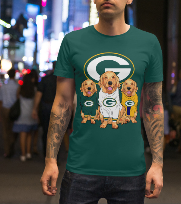 Green Bay Packers Golden Retriever T-Shirt