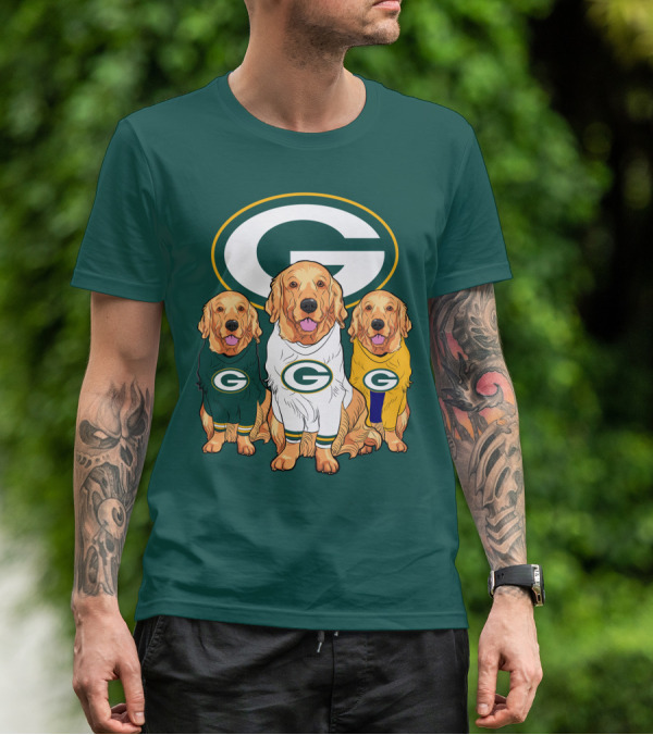 Green Bay Packers Golden Retriever T-Shirt
