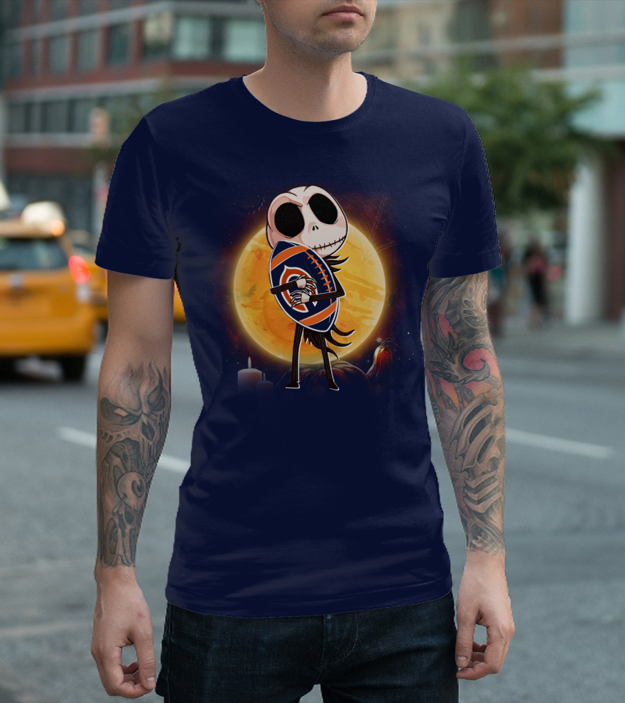 Jack Holding Bears Football In Moonlight T-Shirt
