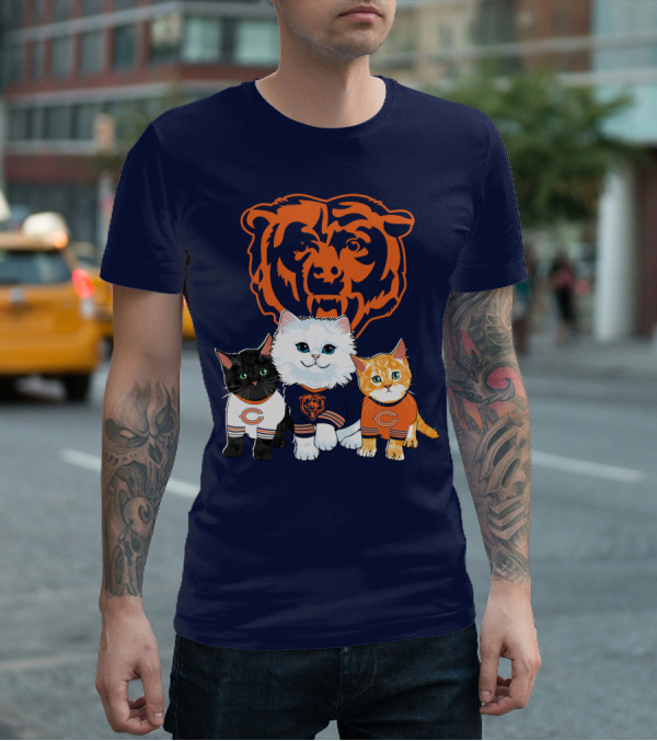 Chicago Bears Cat Trio T-Shirt