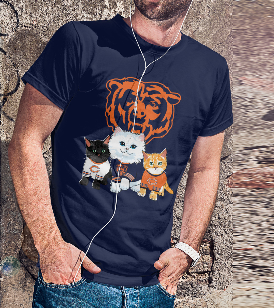Chicago Bears Cat Trio T-Shirt
