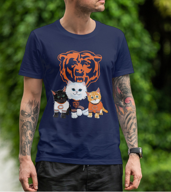 Chicago Bears Cat Trio T-Shirt