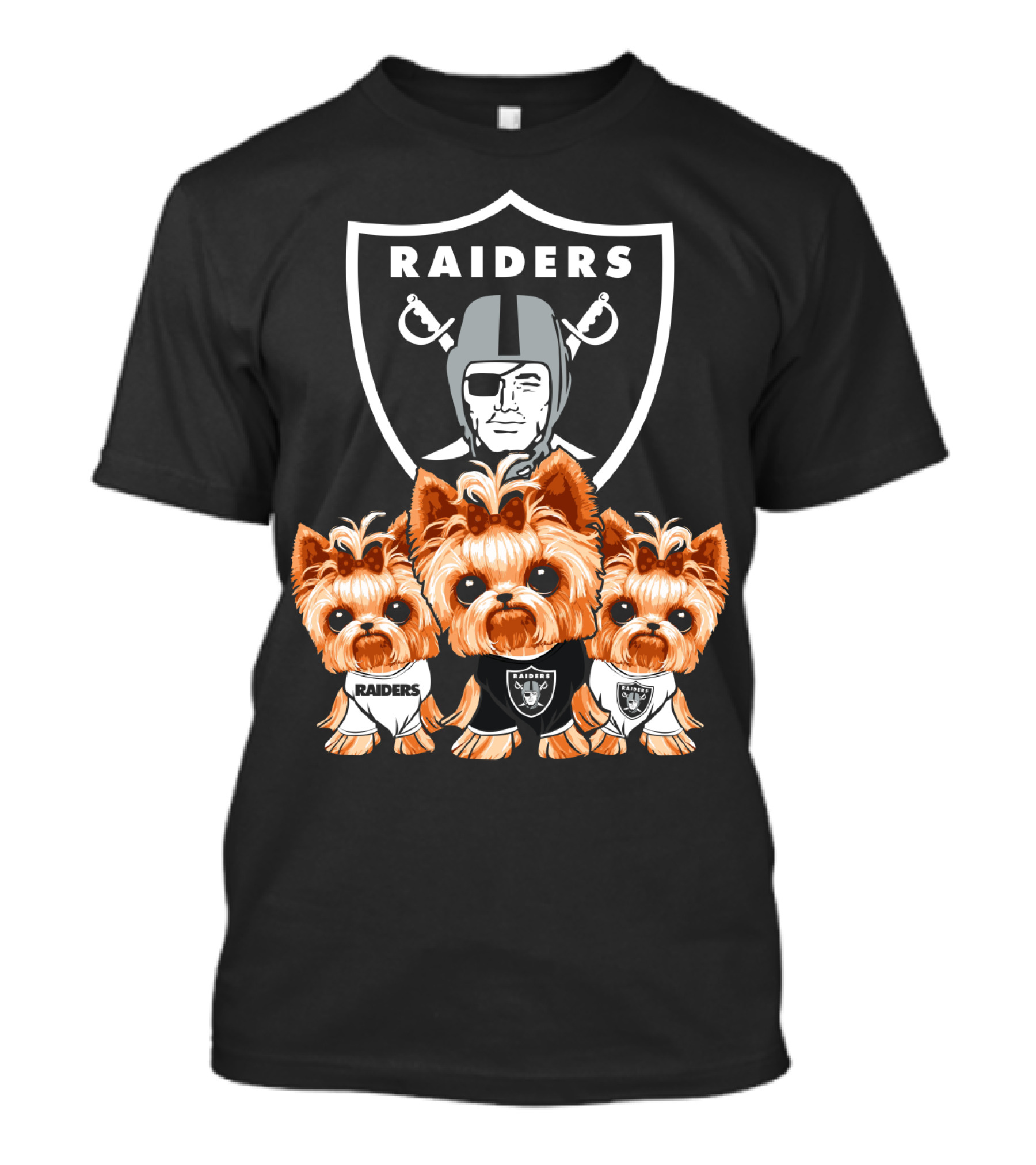 Yorkshire Terrier Dogs Las Vegas Raiders NFL Football Fa T-Shirt