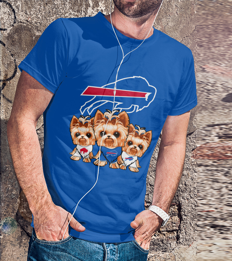 Buffalo Bills Yorkshire Terrier With Team T-Shirt