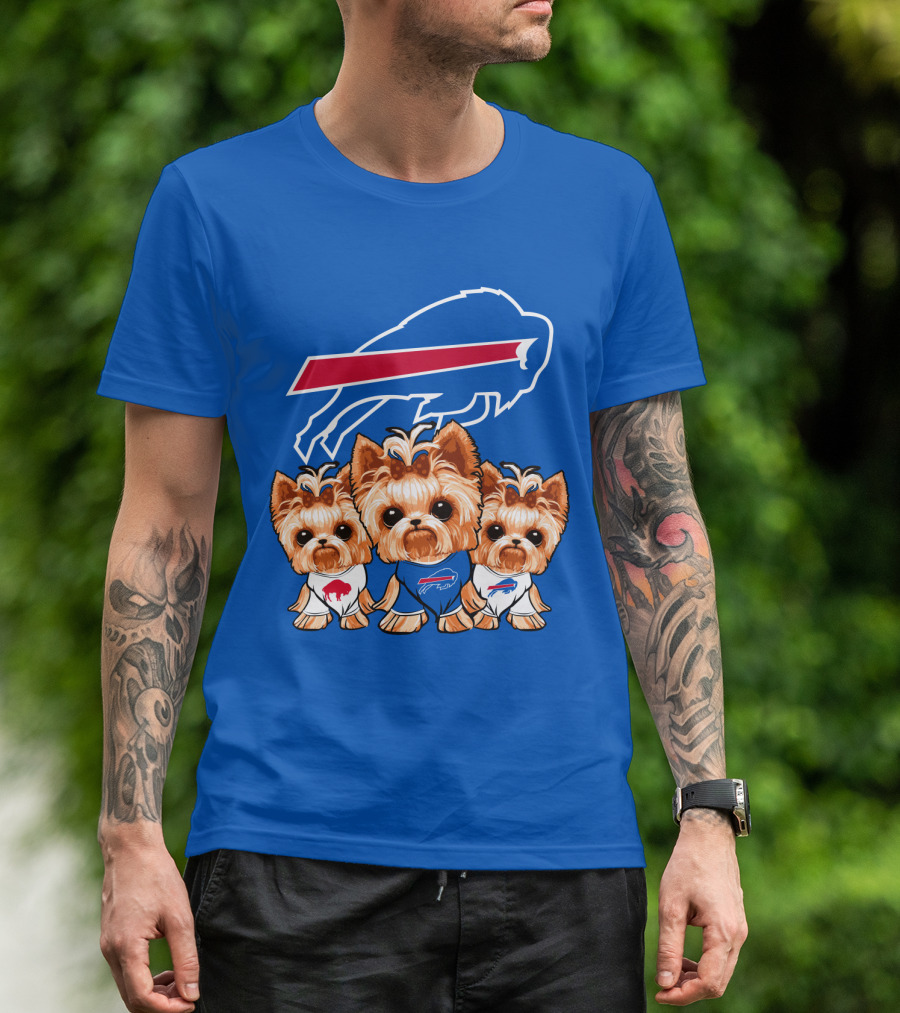 Buffalo Bills Yorkshire Terrier With Team T-Shirt
