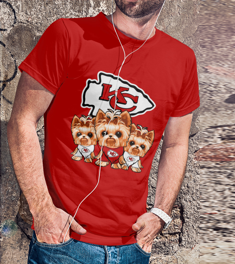 Kansas City Chiefs Yorkshire Terrier T-Shirt