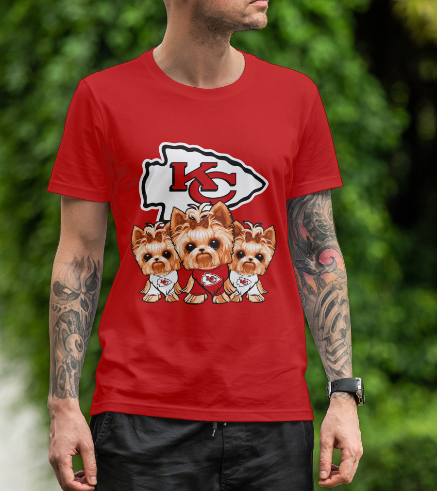 Kansas City Chiefs Yorkshire Terrier T-Shirt