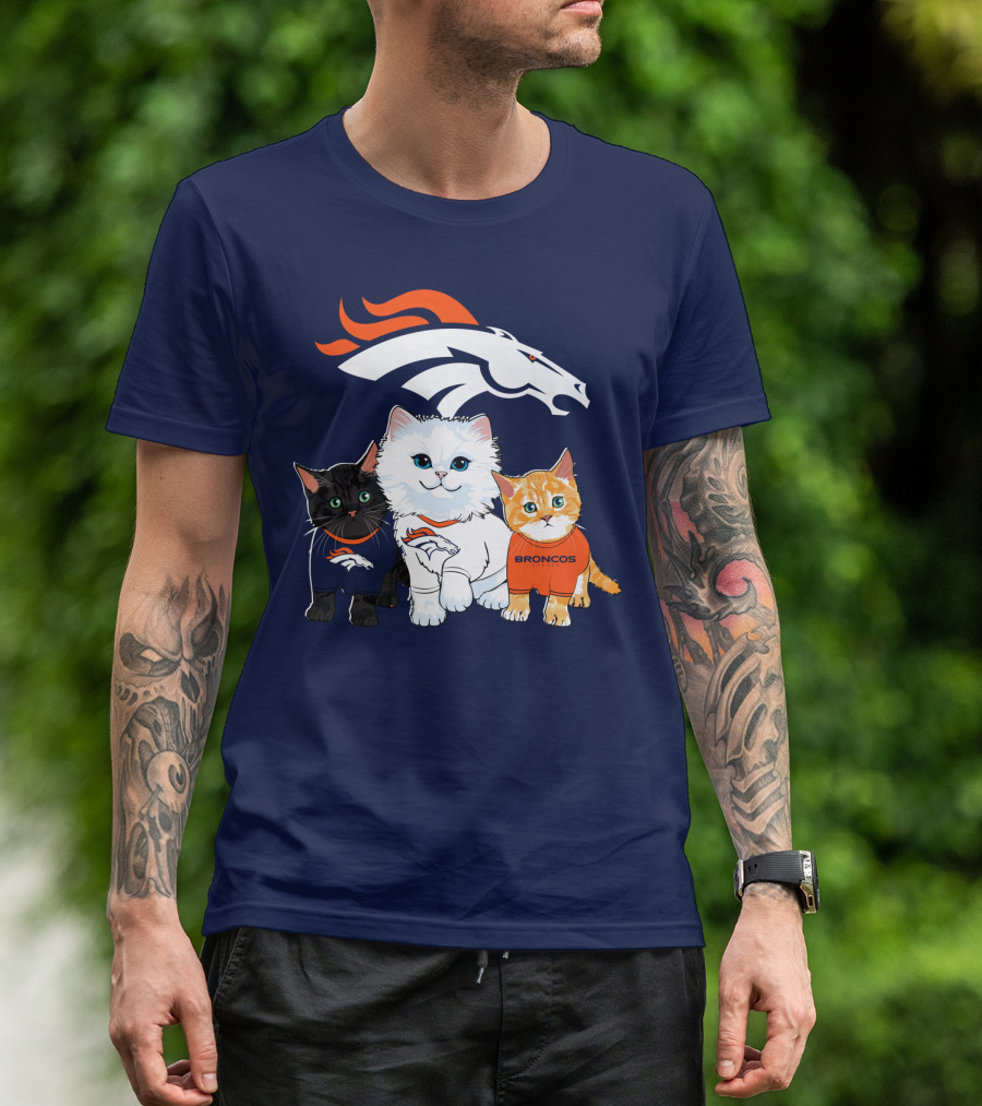 Denver Broncos Cat Trio T-Shirt