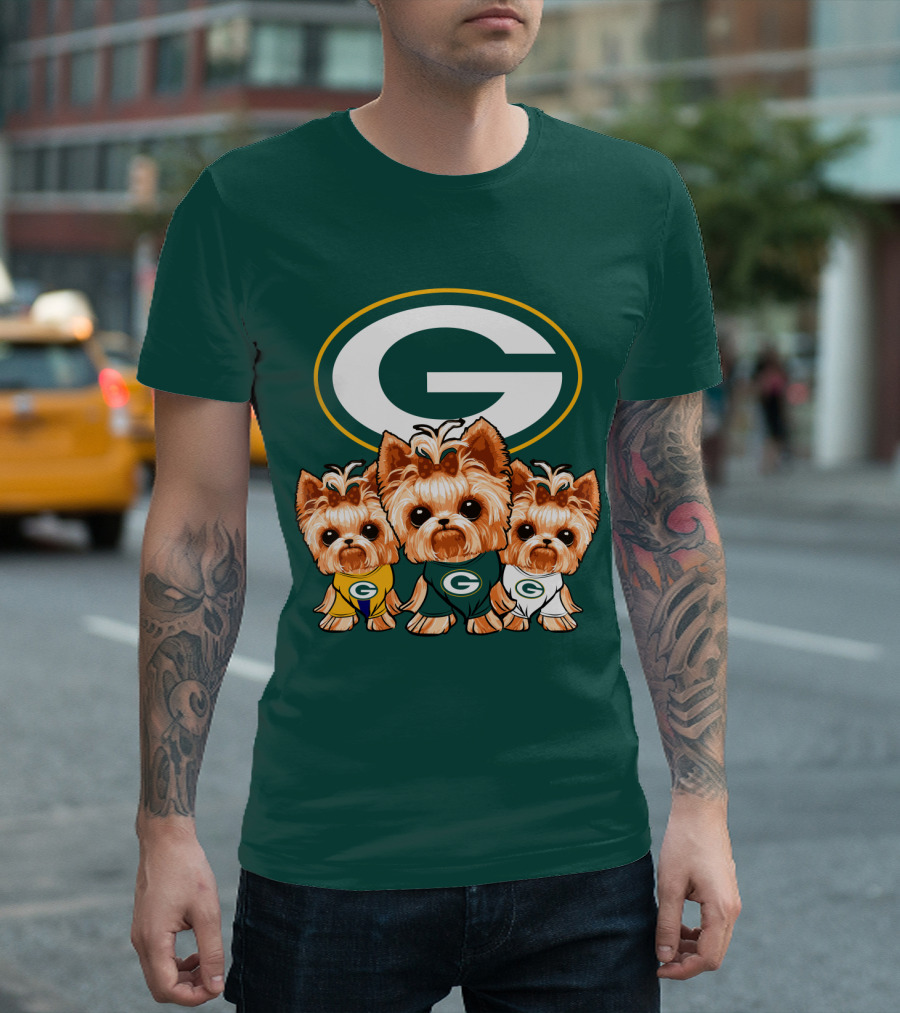 Green Bay Packers Yorkie Trio T-Shirt