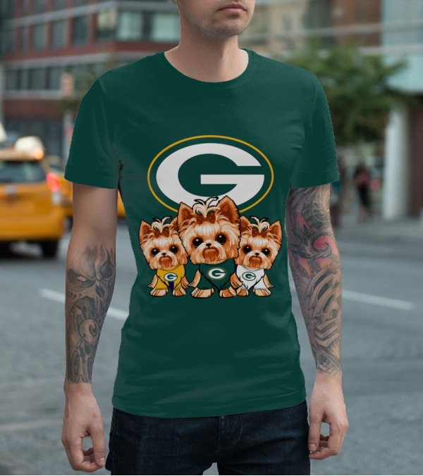 Green Bay Packers Yorkie Trio T-Shirt
