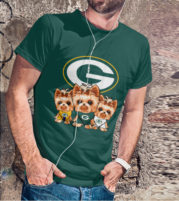 Green Bay Packers Yorkie Trio T-Shirt