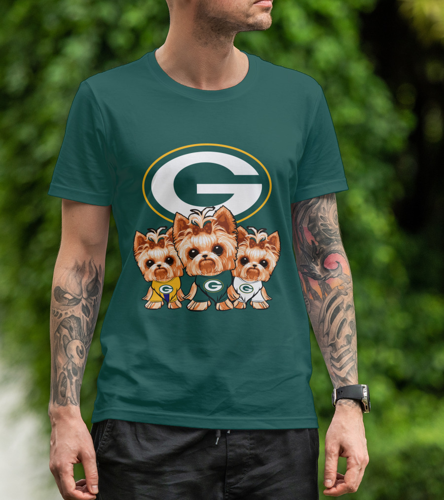 Green Bay Packers Yorkie Trio T-Shirt