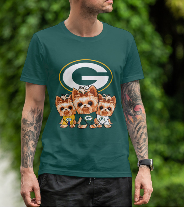 Green Bay Packers Yorkie Trio T-Shirt