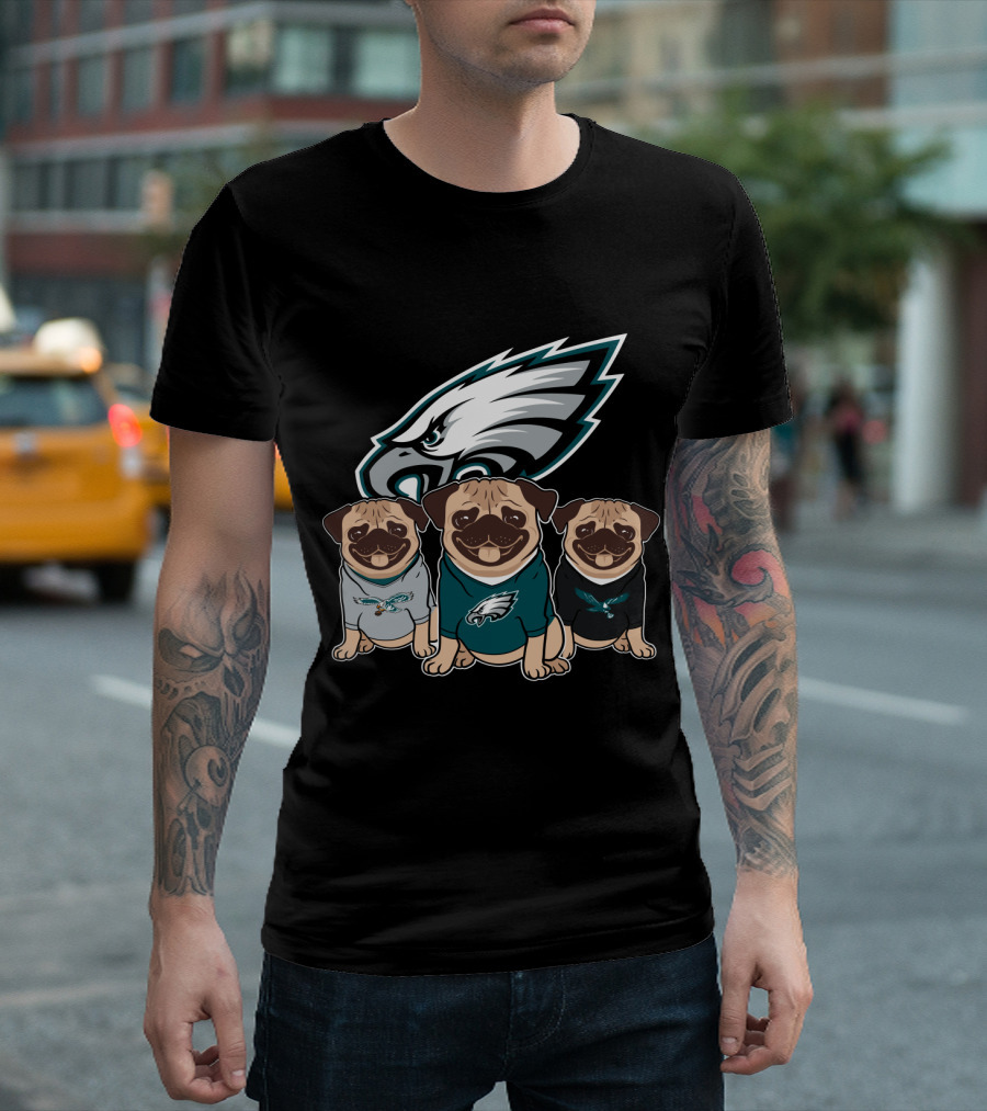 Philadelphia Eagles Pugs T-Shirt