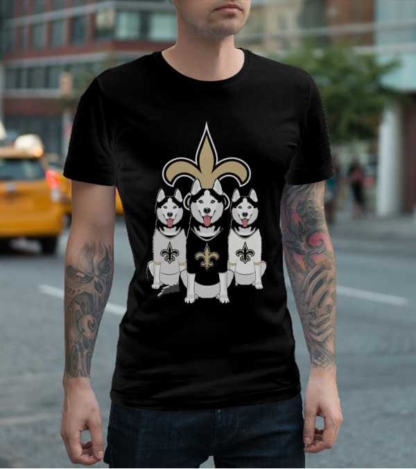 New Orleans Saints Fleur-De-Lis Huskies T-Shirt