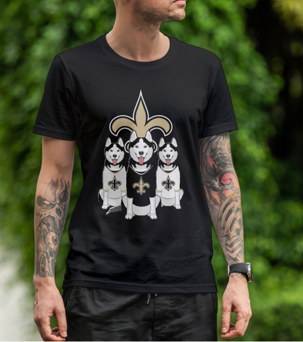 New Orleans Saints Fleur-De-Lis Huskies T-Shirt