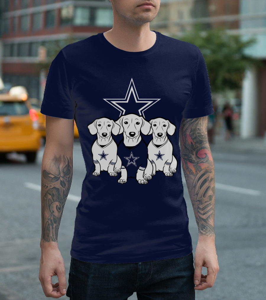 Cowboys Dachshund Trio T-Shirt