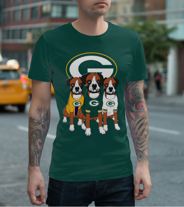 Green Bay Packers Boxer Trio T-Shirt