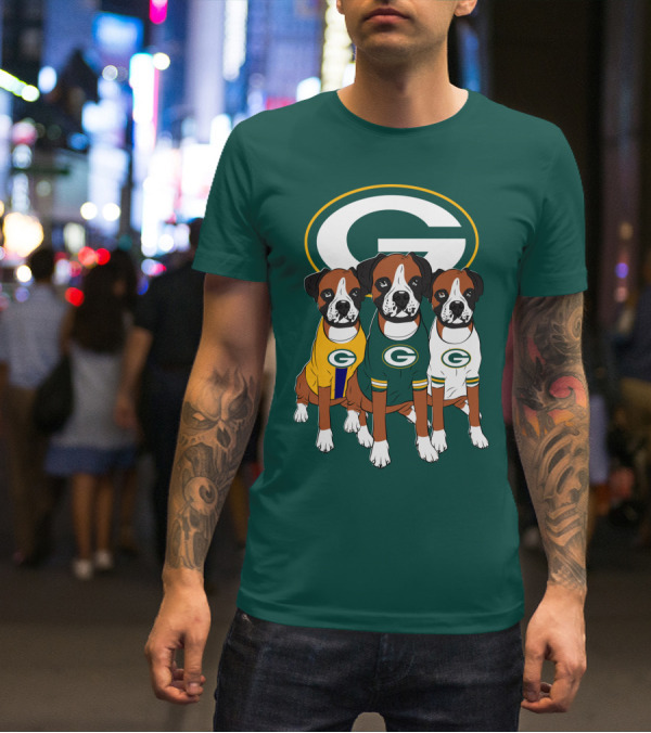 Green Bay Packers Boxer Trio T-Shirt