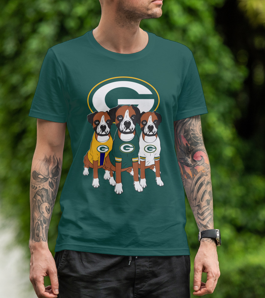 Green Bay Packers Boxer Trio T-Shirt