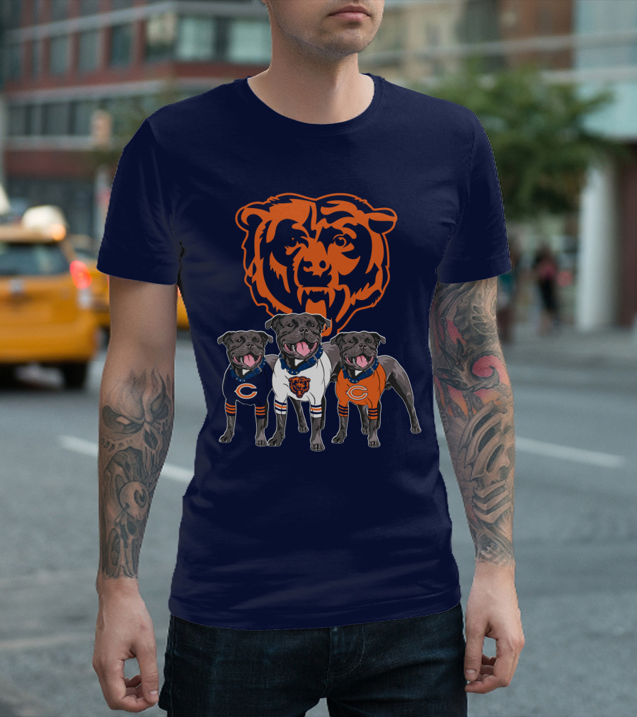 Chicago Bears Pitbull Lovers Football Team Spirit T-Shirt