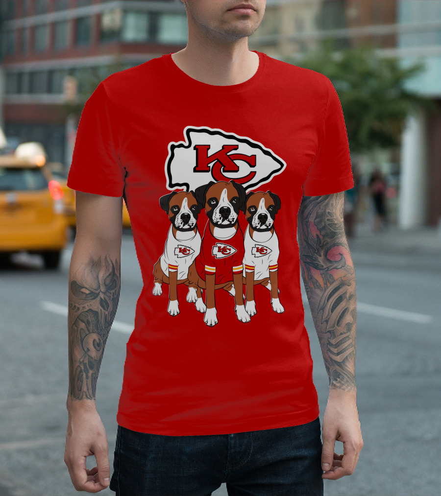 Kc Chiefs Boxer Dogs T-Shirt