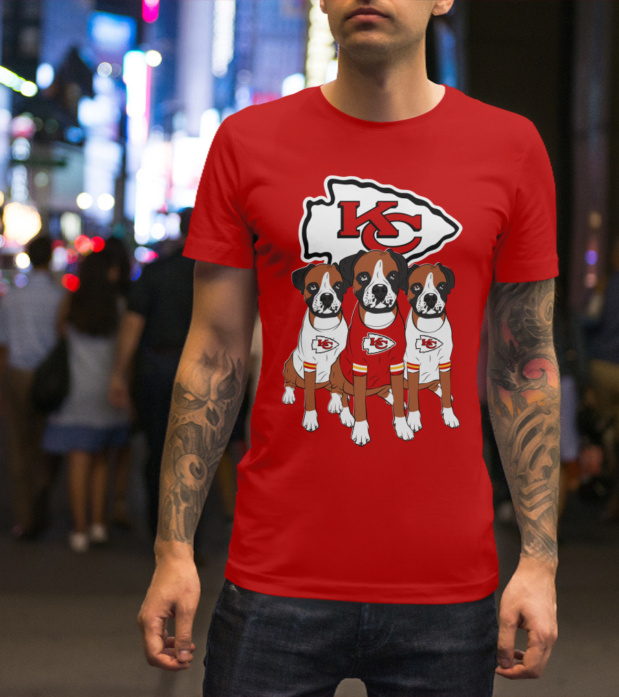 Kc Chiefs Boxer Dogs T-Shirt