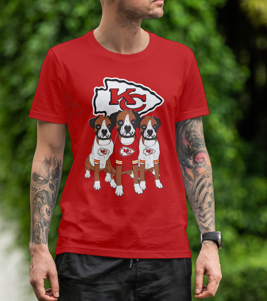 Kc Chiefs Boxer Dogs T-Shirt