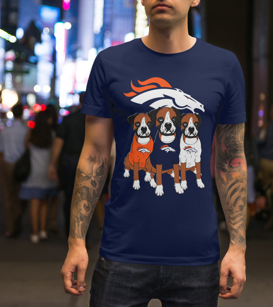 Denver Broncos Boxer Dogs T-Shirt
