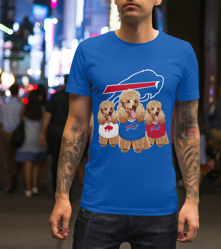 Buffalo Bills Poodle Trio T-Shirt