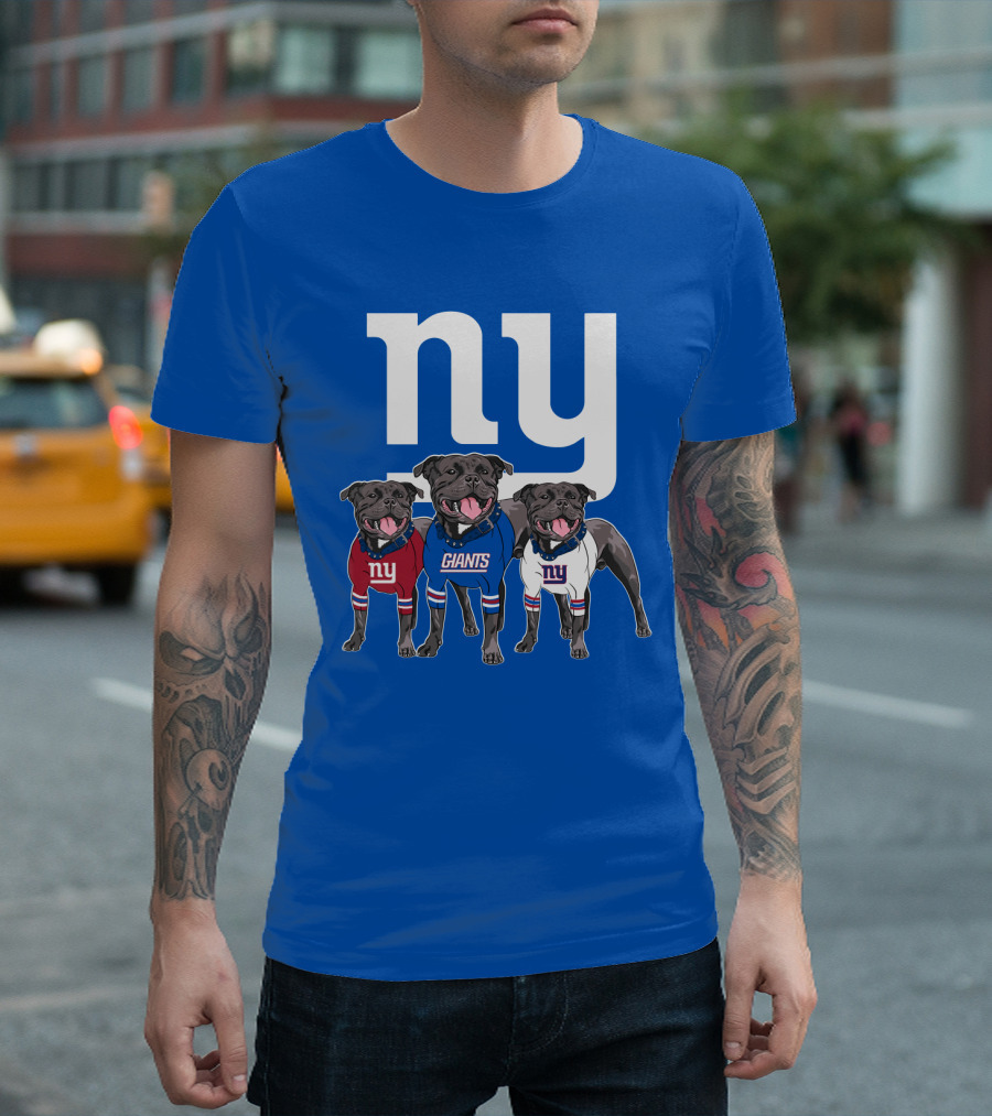 Ny Giants Pug Trio T-Shirt