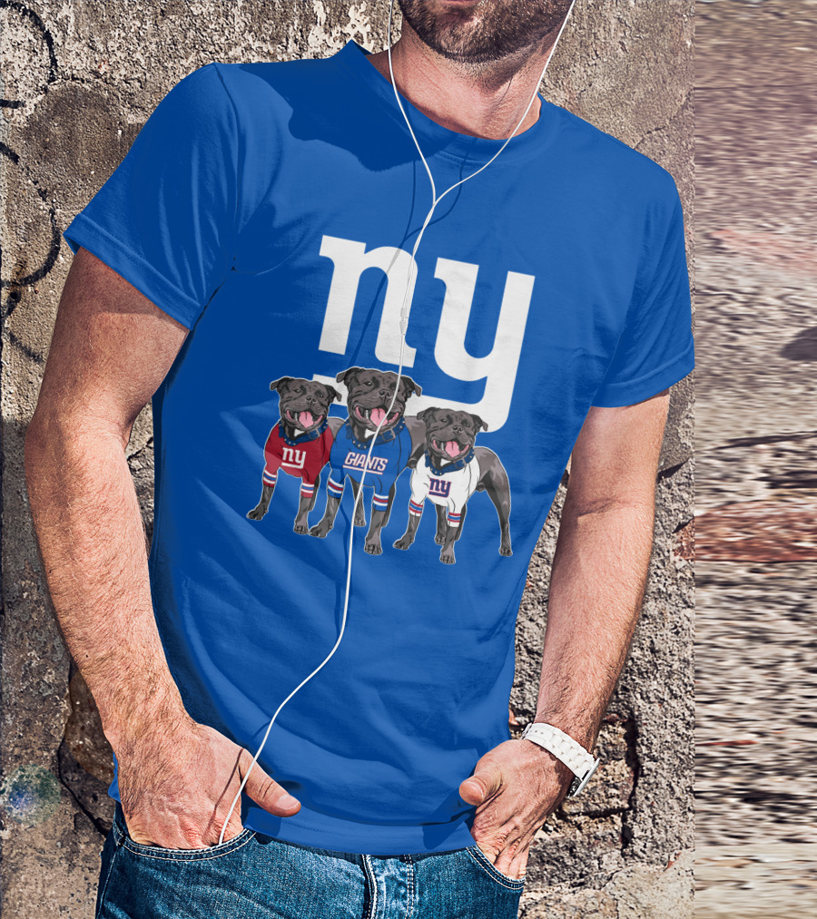 Ny Giants Pug Trio T-Shirt