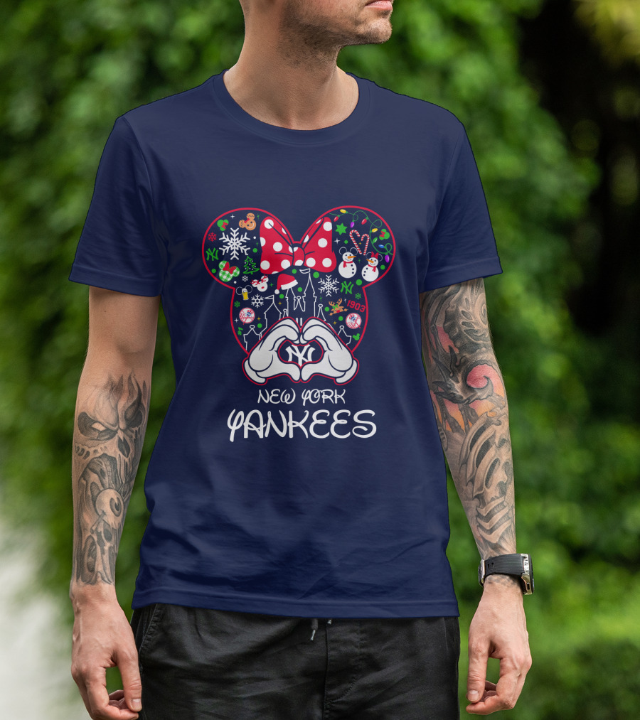 New York Yankees Festive Mouse Ears Holiday Edition T-Shirt