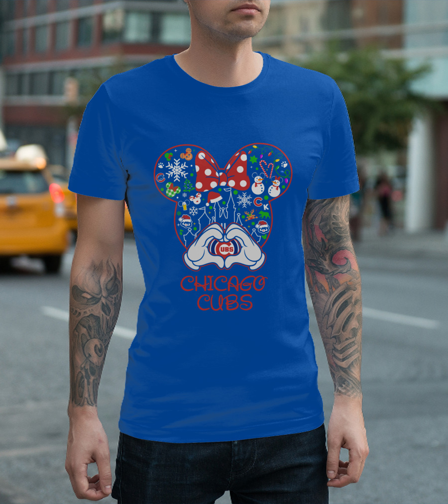 Chicago Cubs Christmas Minnie Ears T-Shirt