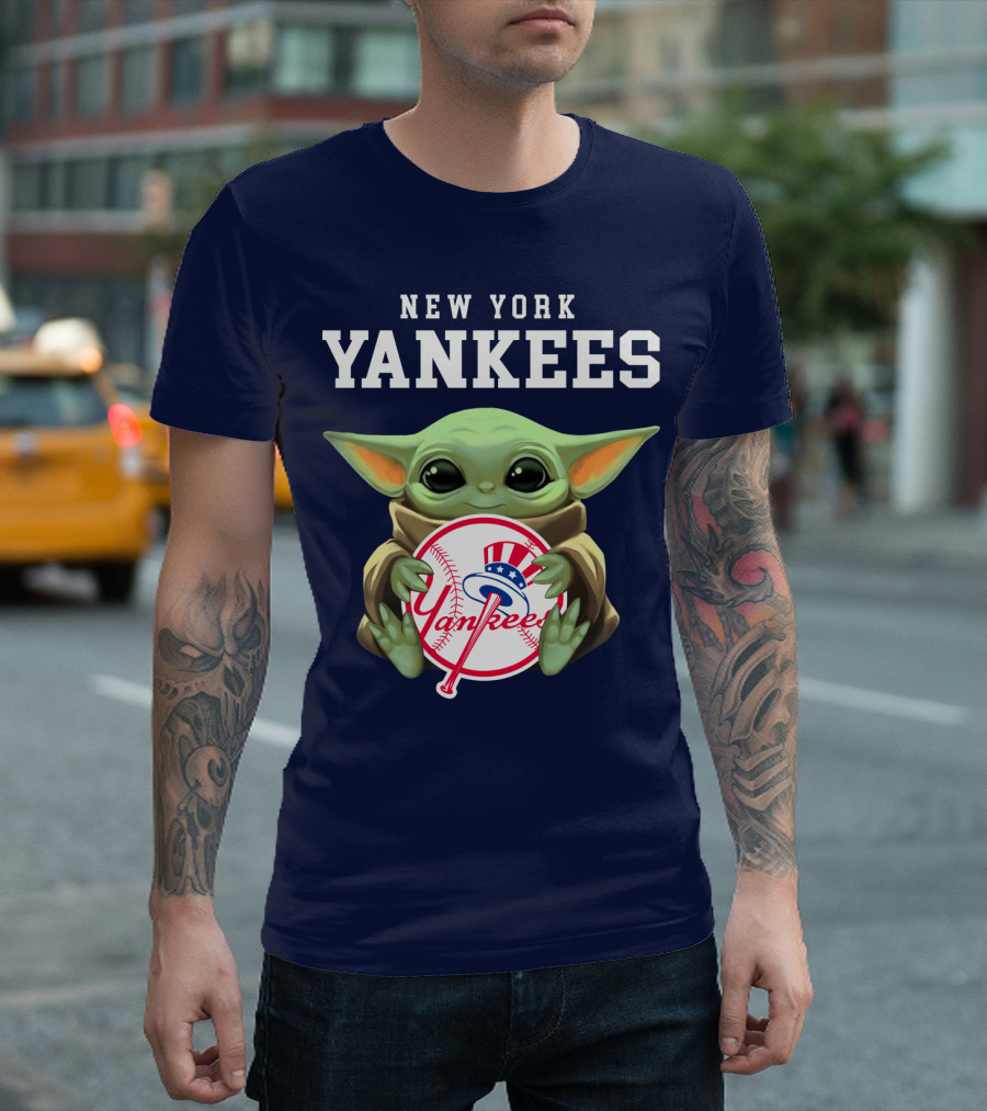 New York Yankees Baby Yoda Yankees T-Shirt