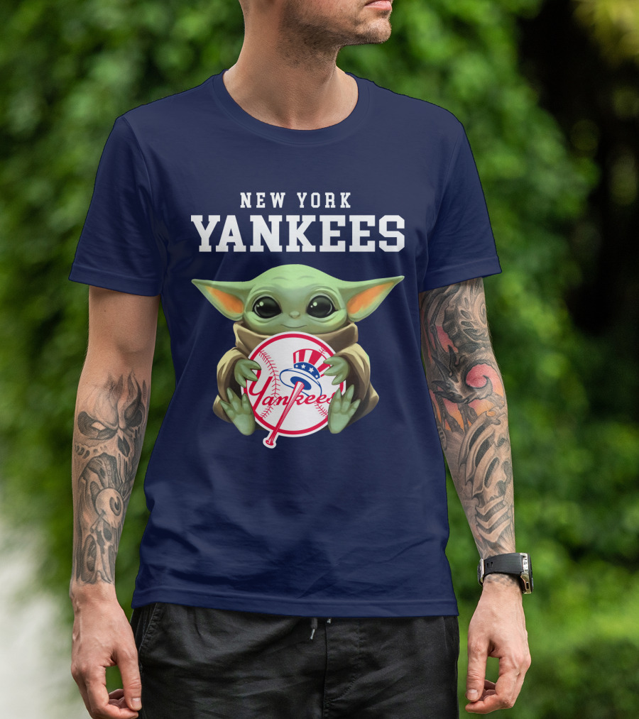 New York Yankees Baby Yoda Yankees T-Shirt