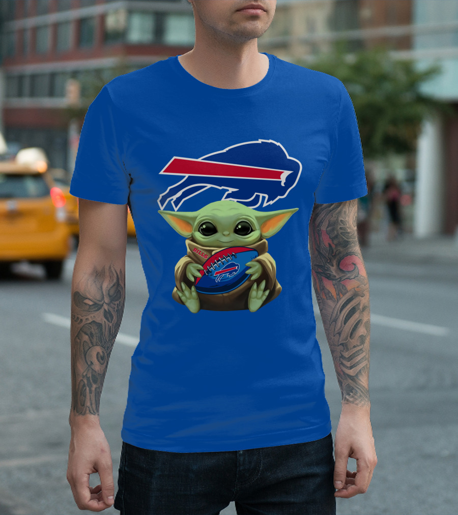 Baby Yoda Bills Buffalo Football Fan T-Shirt