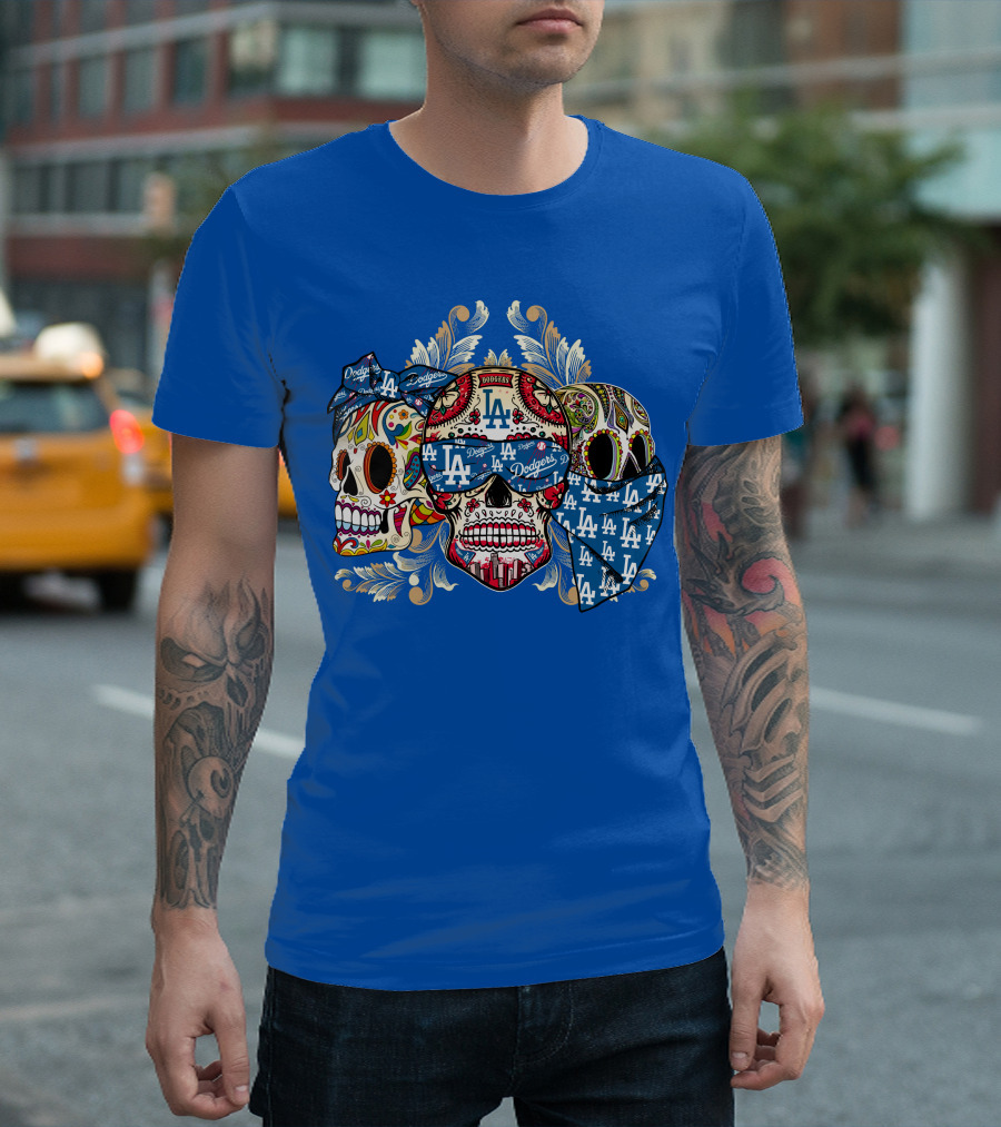 La Dodgers Sugar Skull Trio T-Shirt