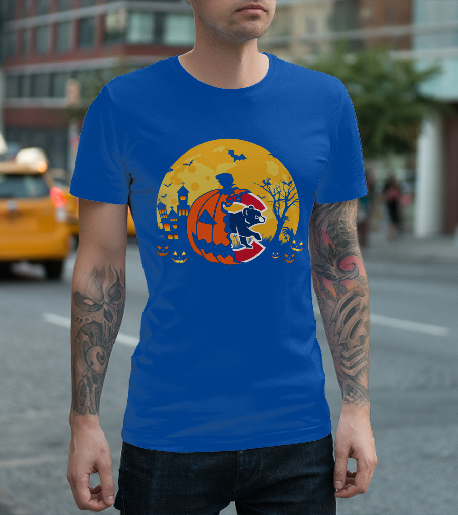 Chicago Cubs Halloween Full Moon T-Shirt